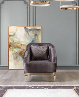 Ella Smoke Velvet Chair