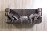 Santana Smoke Velvet Sofa view 3
