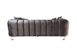 Santana Smoke Velvet Loveseat view 5