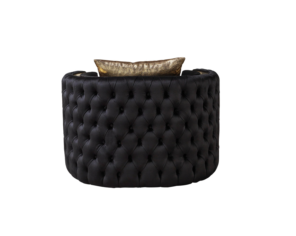 Sofia Black Velvet Chair