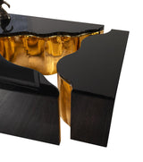 Leah Wood Black/gold 3-Piece Coffee Table - Ella Furniture