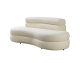 Sandy Ivory Boucle Loveseat