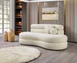 Sandy Ivory Boucle Loveseat