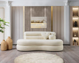 Sandy Ivory Boucle Loveseat
