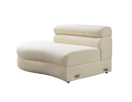 Sandy Ivory Boucle Curved Sectional - Ella Furniture
