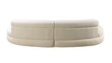 Sandy Ivory Boucle Curved Sectional - Ella Furniture