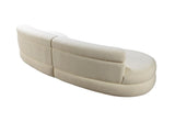 Sandy Ivory Boucle Curved Sectional - Ella Furniture