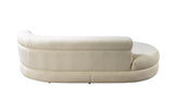 Sandy Ivory Boucle Chaise Lounge - Ella Furniture