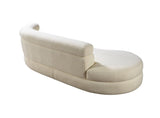Sandy Ivory Boucle Chaise Lounge - Ella Furniture