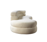 Sandy Ivory Boucle Chaise Lounge - Ella Furniture
