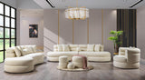 Sandy Ivory Boucle Curved Sectional - Ella Furniture