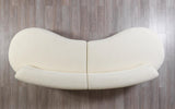 Sandy Ivory Boucle Curved Sectional - Ella Furniture
