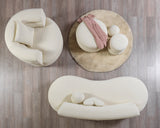 Sandy Ivory Boucle Loveseat