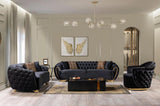 Leah Wood Black/gold 3-Piece Coffee Table - Ella Furniture