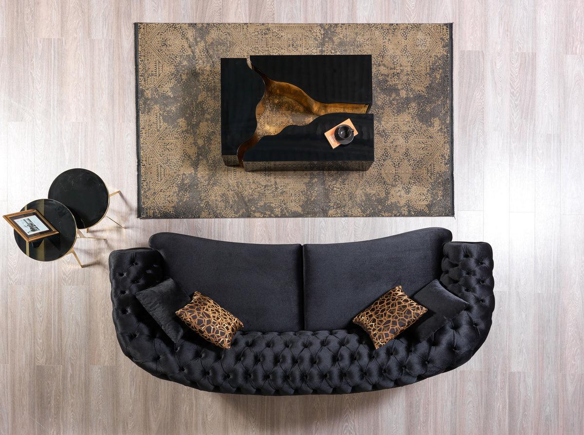 Leah Wood Black/gold 3-Piece Coffee Table - Ella Furniture