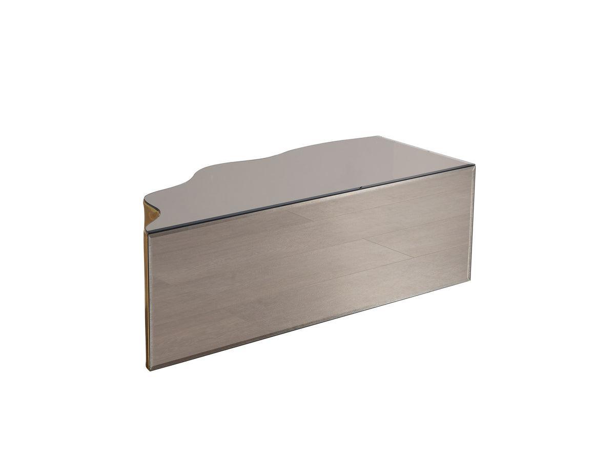 Leah Glass Bronze/gold 3-Piece Coffee Table - Ella Furniture