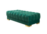 Mia Green Velvet Double Chaise Sectional