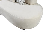 Olivia Ivory Boucle 2-Piece Curved Sectional - Ella Furniture