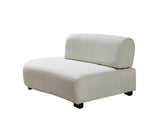 Olivia Ivory Boucle 2-Piece Curved Sectional - Ella Furniture