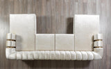 Ella Ivory Velvet Double Chaise Sectional - Ella Furniture