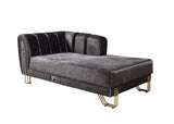 Ella Smoke Velvet Double Chaise Sectional - Ella Furniture