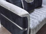 Avery Silver-gray Velvet Sofa & Loveseat - Ella Furniture