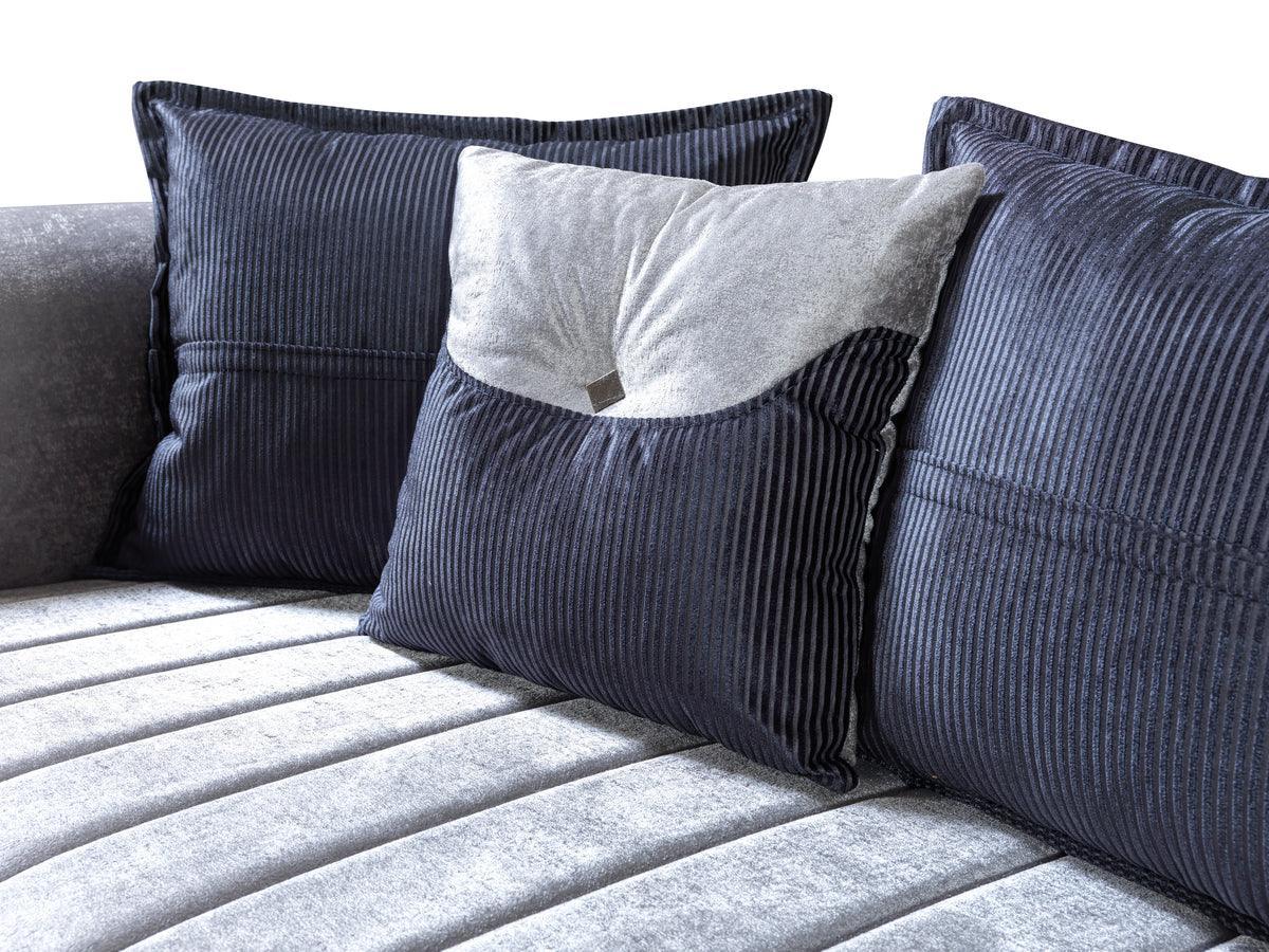 Avery Silver-gray Velvet Sofa & Loveseat - Ella Furniture