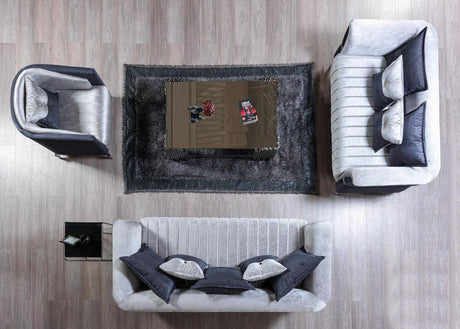 Avery Silver-gray Velvet Sofa & Loveseat - Ella Furniture