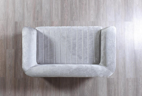 Avery Silver-gray Velvet Sofa & Loveseat - Ella Furniture