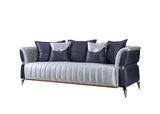 Avery Silver-gray Velvet Sofa & Loveseat - Ella Furniture