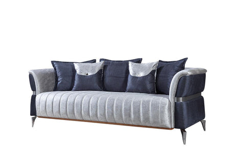Avery Silver-gray Velvet Sofa & Loveseat - Ella Furniture
