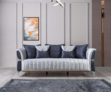 Avery Silver-gray Velvet Sofa & Loveseat - Ella Furniture