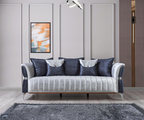 Avery Silver-gray Velvet Sofa & Loveseat - Ella Furniture
