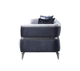 Avery Silver-gray Velvet Sofa & Loveseat - Ella Furniture