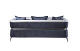 Avery Silver-gray Velvet Sofa & Loveseat - Ella Furniture