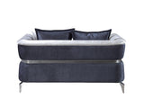 Avery Silver-gray Velvet Sofa & Loveseat - Ella Furniture