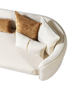 Lilith Ivory Velvet Loveseat 82"