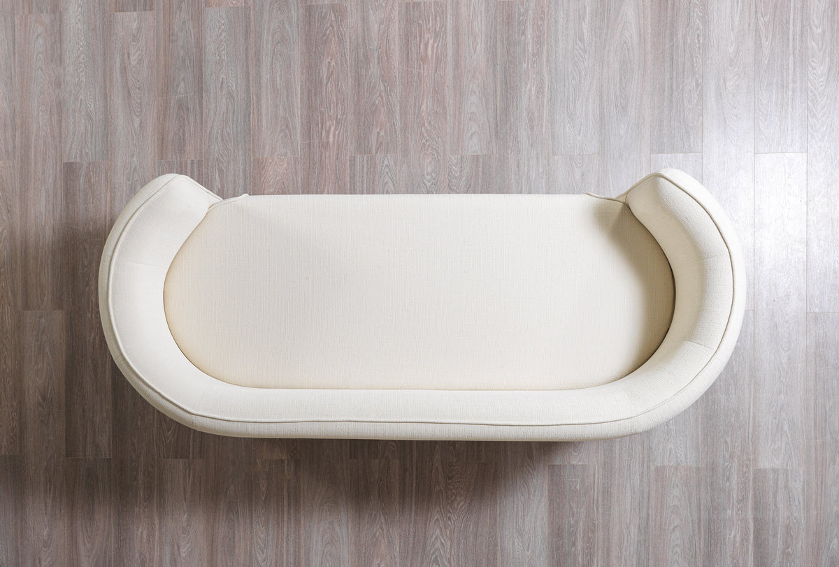 Lilith Ivory Velvet Loveseat 82"