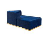 Elizabeth Blue Velvet 4-Piece Sectional - Ella Furniture