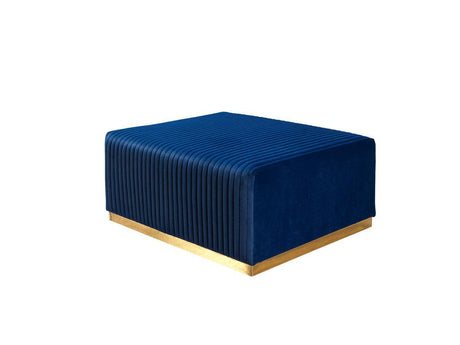 Elizabeth Blue Velvet 4-Piece Sectional - Ella Furniture