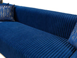 Elizabeth Blue Velvet 4-Piece Sectional - Ella Furniture