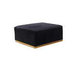 Elizabeth Black Velvet 4-Piece Sectional - Ella Furniture