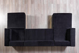 Elizabeth Black Velvet 4-Piece Sectional - Ella Furniture