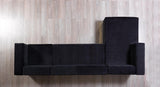 Elizabeth Black Velvet 4-Piece Sectional - Ella Furniture