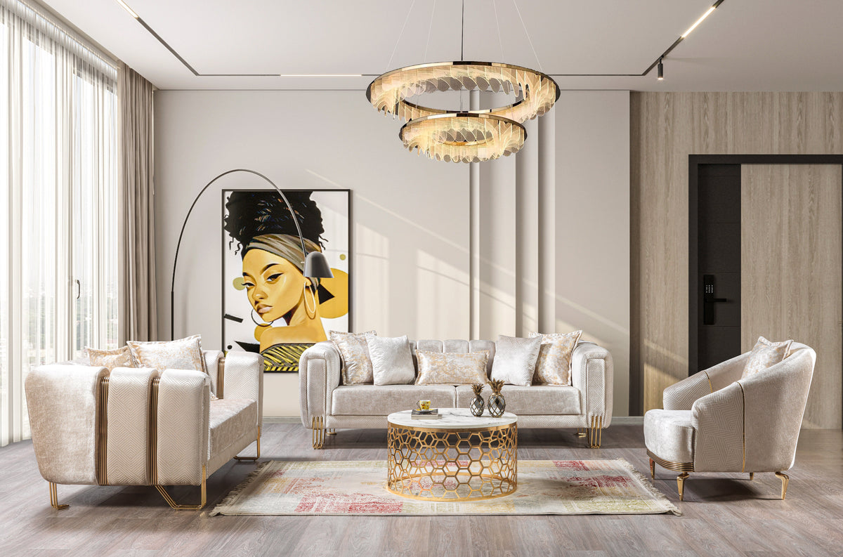 Ella Ivory Velvet Chair