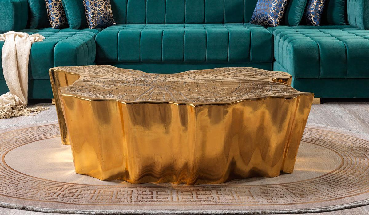 Amelia Gold Coffee Table - Ella Furniture