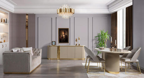 Milena Ivory Velvet Sofa & Loveseat - Ella Furniture