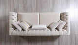 Milena Ivory Velvet Sofa & Loveseat - Ella Furniture