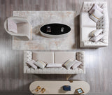 Barona Ivory Velvet Chair