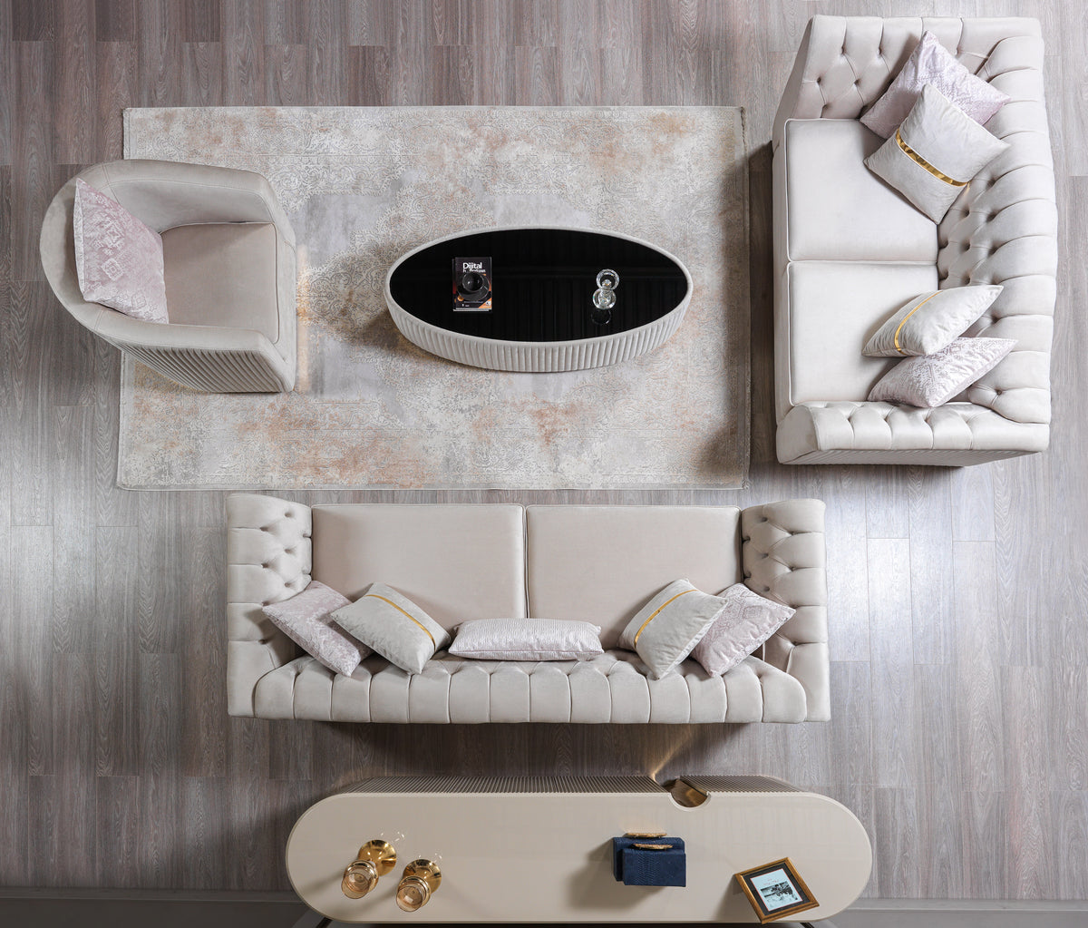 Barona Ivory Velvet Chair